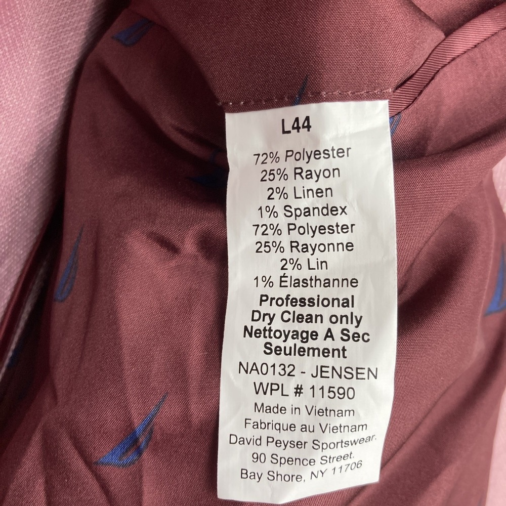 Nautica Men's Modern Fit Stretch Structure Weave Sport Coat Jacket Size 44L - Picture 11 of 11